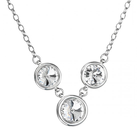 Strieborný náhrdelník s krištáľmi Swarovski biely 32033.1 Strieborný náhrdelník s krištáľmi Swarovski biely 32033.1
